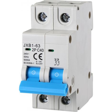 gloca Automatischer Leitungsschutzschalter 2P 40A 220V 6KA 2 Module DIN C40
