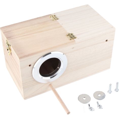 3 nid d'oiseau en bois, maisonnette pour perroquets, boîte d'élevage extérieure, dimensions variées (1/5)