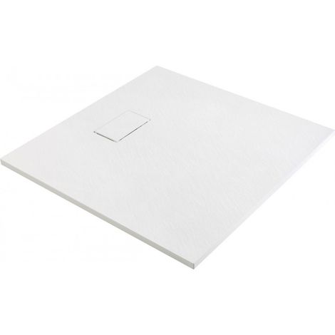 Piastrella doccia effetto pietra bianca 90x90 Joy