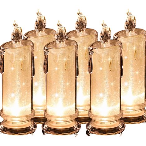 Candele LED Fiamma Lumini per Tombe 18 cm Set 6 Pezzi (1/5)
