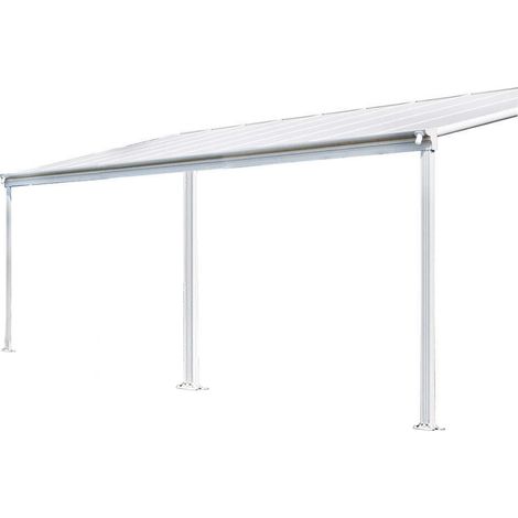 Home Deluxe - Techo de terraza SOLIS color: blanco, tamaño: 435 / 442 x 300 / 303 x 278 / 226 cm (1/5)