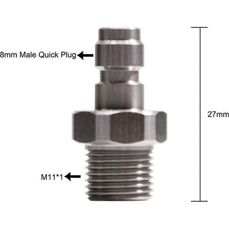 Filetage femelle M11x1 et filetage extérieur pour adaptateur de dioxyde de carbone-- (1/5)