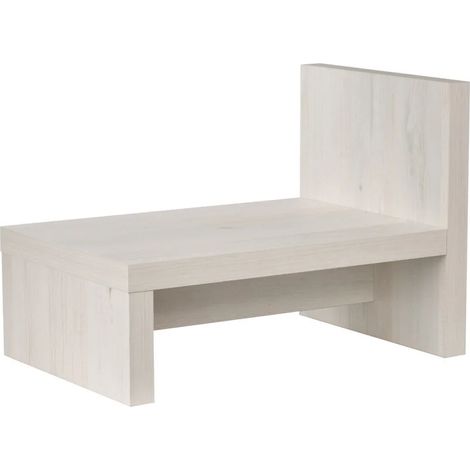 Table de chevet asymétrique décor bois cerisier blanchi - BRONX 4358 (1/5)