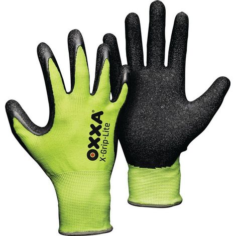Gant X-GRIP-LITE taille 9 noir/jaune fluo EN 388 catégorie EPI II support nylon OXXA