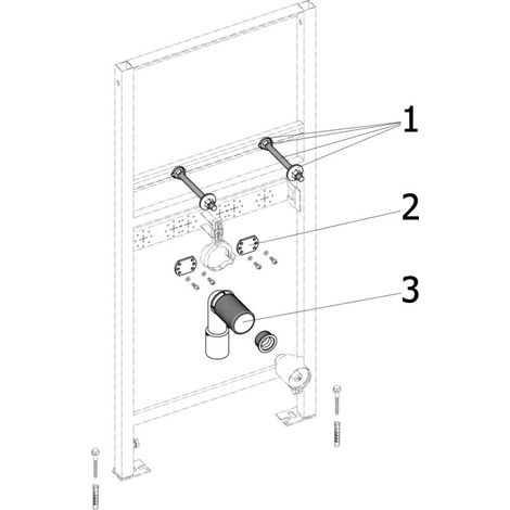 élément de lavabo Viega Prevista acier à sec, variante d'objet 1120mm (1/5)