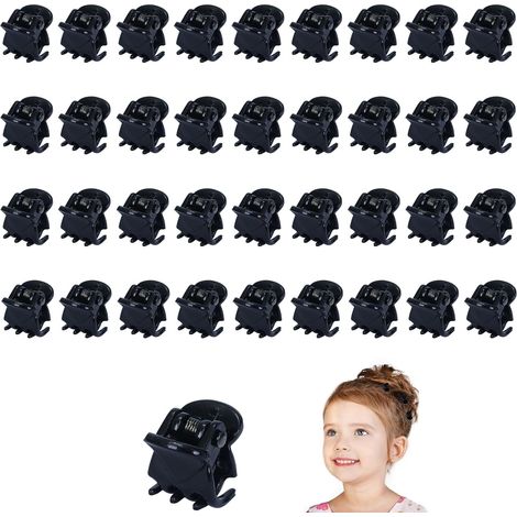36 Pinces à cheveux, Mini griffes, Plastique, Antidérapantes, Accessoire coiffure, Filles et femmes (1/5)