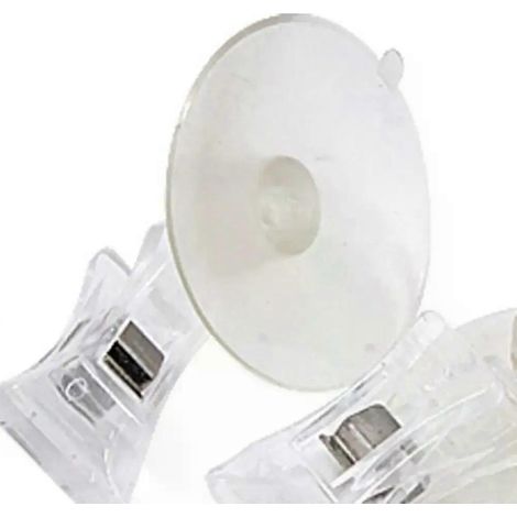 Lot de 2 ventouses murales transparentes en plastique, puissantes et multifonctionnelles, pour salle de bain, fenêtre, bureau ou porte. Surface lisse en ABS. -- JXLGV (1/5)