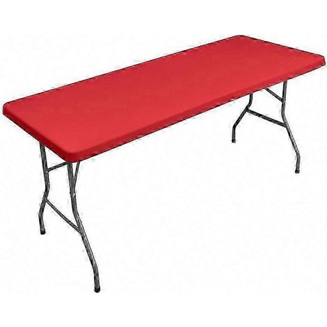 Nappe de Table Pique-Nique Pliante, Protection de Table Lavable et Imperméable, Housse de Table Rectangulaire pour Jardin et Terrasse, Revêtement Premium Résistant aux Taches, Format 6 Places (1/5)