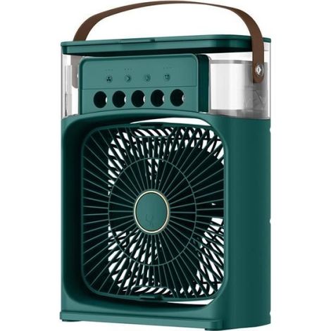 Ventilateur Humidificateur - Refroidisseur D'Air - Refroidissement Par Évaporation D'Eau - Portable - Usage Domestique - Vert - Modèle C4935
