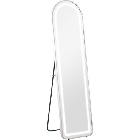 Miroir LED panoramique avec 3 couleurs réglables et fonction mémoire, 150 x 40 cm, argent (1/5)