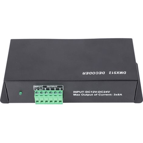 Décodeur DMX 512 à 3 canaux, circuit imprimé en fer, contrôleur/variateur LED RGB pour bars et hôtels, 12 V à 24 V (1/5)