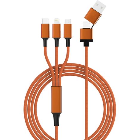 Smrter USB-Ladekabel  USB 2.0 Apple Lightning Stecker, USB-A Stecker, USB-C® Stecker, USB-Micro-B St