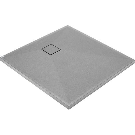 Deante Piatto doccia quadrato moderno grigio metallizzato 90x90 cm
