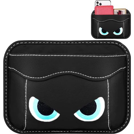 Organiseur de voiture en cuir PU adhésif, boîte de rangement pour clés, pièces et téléphone