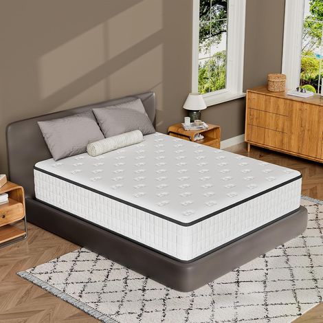 Dewinner – Matelas mousse 140x190 cm 30 cm épaisseur – Mousse à mémoire – Haute résilience – Réversible et respirant – Anti-acarien et hypoallergénique