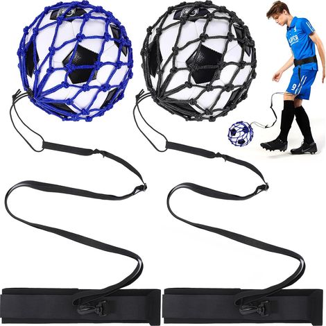 Ensemble de 2 simulateurs de tir au football, adaptés aux ballons n° 3, 4 et 5, aide mains libres pour s'entraîner aux tirs. (1/5)