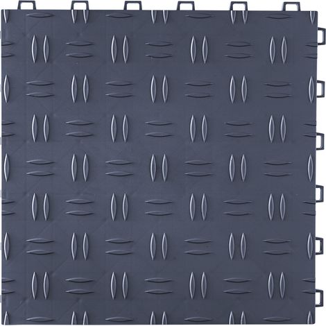 Mophorn Garage Fliesen Interlocking, 12 x 12 x 0,53 Zoll 25 Pack, rutschfest, doppelseitig, für Garagen, Keller, Werkstätten, Graphitgrau Bodenbelag