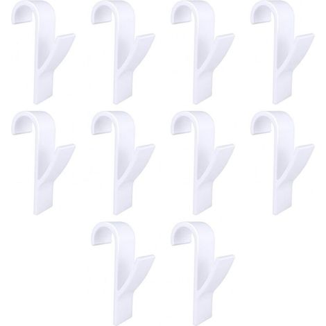 Set mit 10 Heizkörperhaken aus weißem Kunststoff für Bad-Handtuchwärmer, Haken für Handtuchwärmer, Badhaken, Handtuchhalter für Küchenheizkörper (1/5)