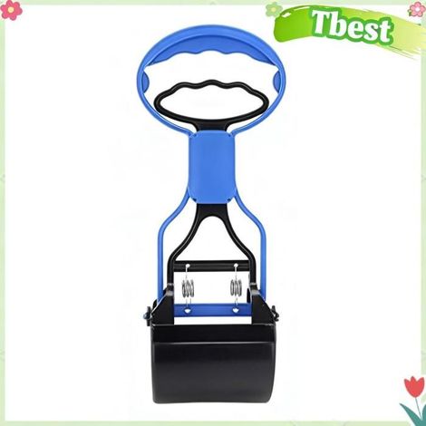 Pelle à crottes - TBEST - Pooper Scooper - Bleue - Pour chiens grands et petits - Sac poubelle jetable, solide (1/5)