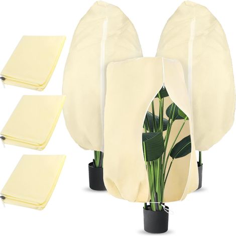 3 Pièce 100 x 80 cm Voile Hivernage Plante Exterieur avec Fermeture Éclair (1/4)