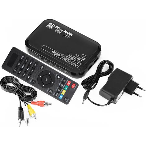 Mini-Multimedia-Player Full HD 110–240 V, Preis in der EU, kompatibel mit 1080p, Formate: MMC, RMVB, MP3, AVI, MKV