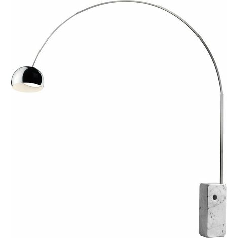 flos Arco lampada da terra bianca altezza 240 cm LED integrata