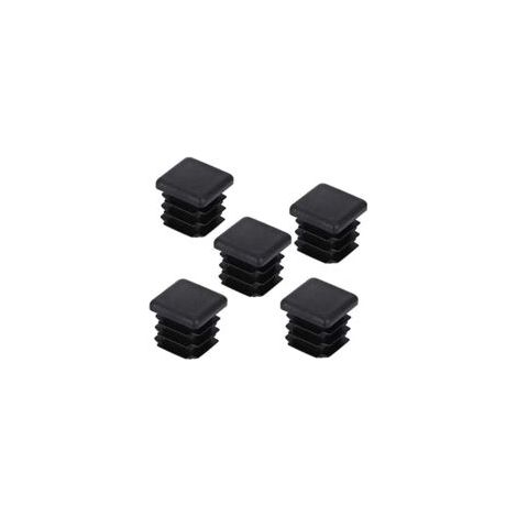 20 tapas para patas de sillas, tapas cuadradas para tubos, tapas cuadradas de plástico para patas de muebles, trampolines, armarios, estantes, sillas, 25 x 25 mm - Crezuo
