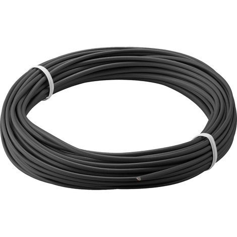 goobay Toron de Cuivre Isolé, Noir, 10m Longueur de Câble, 1.1mm Diamètre (55045) (1/5)