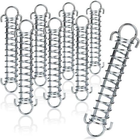 8x Spannfeder mit Doppelhaken - Feder für Zelte, Markisen, Boote - Befestigungszubehör (8 Stück Spannfeder - 11,5 cm)