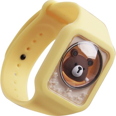Bracelet anti-insectes, étanche, durable, polyvalent, sûr, résistant aux piqûres, bracelet pour enfants, adapté à une utilisation en extérieur, jaune (1/5)