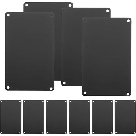 Pack of Black Anodised Aluminium Name Plates 80x50 mm Thickness 0.5 mm Laser Engraved Blank Signs for Industrial Signs and DIY Projects (1/5)