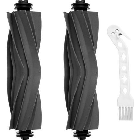 Lot de 2 Accessoires de Brosse Principale pour aspirateur Robot Dreame X40 Ultra / L10s Ultra / L40 Ultra / L10s Ultra Gen 2 / L10s Pro Ultra Heat / D10 Plus Gen 2 avec Brosse de Nettoyage (1/5)