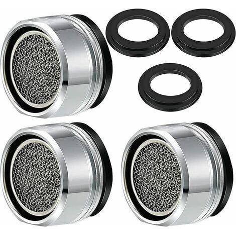 M24 Faucet Aerator, 3 Pieces Water Saving Faucet Filter Faucet Accessories Diffuser Faucet Filter with Sealing Ring for Kitchen and Bathroom (1/5)