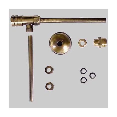 RUBINETTO PER CASSETTA WC DOPPIA CANNETTA BRONZATO  3/8 x 10     MADE IN ITALY