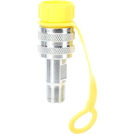 Raccord Hydraulique ZG3/8, Coupleur Rapide Acier Chromé pour Tuyau d'Huile, Set de 2 Pièces, Déconnexion Mécanique, Usage Industriel (1/2)