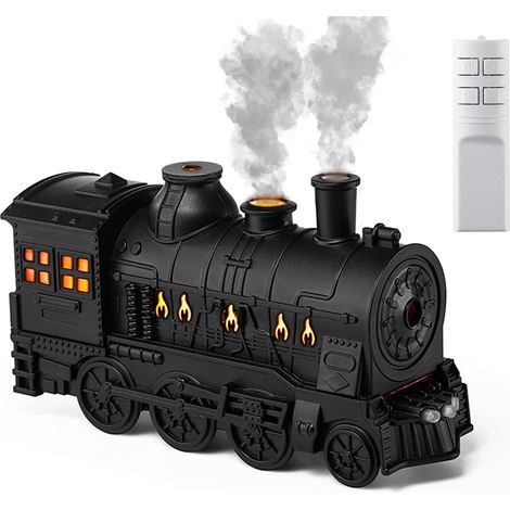 Diffusor für ätherische Öle, Dampf-Aromatherapie-Luftbefeuchter, schwarzer LED-Diffusor für ätherische Öle für Halloween, Weihnachten, Kinderzimmer, Männer, 2 Geschwindigkeiten (1/4)