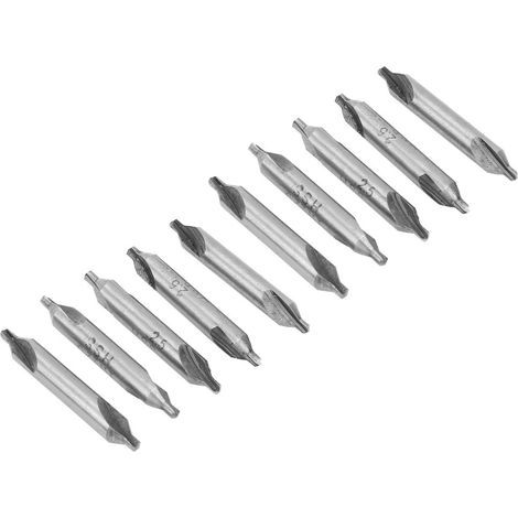 10-teiliges Zentrierbohrer-Set aus HSS 4341 mit geradem Schaft, 2,5 mm (1/5)