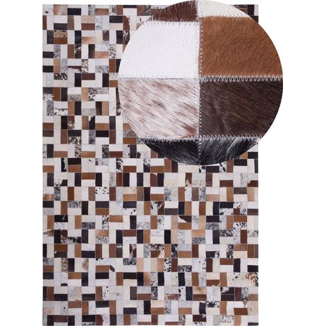 Rug CESME Multicolour 160 x 230 cm Leather (1/5)