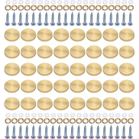 Lot de 40 vis à verre en acier inoxydable cache vis (1/5)