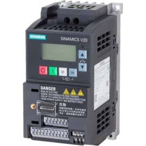 [JAMAIS UTILISÉ]  Variateur de fréquence Siemens SINAMICS V20, 0,37 kW 230 V c.a. 1 phase, 2,3 A, 0  550Hz (1/2)