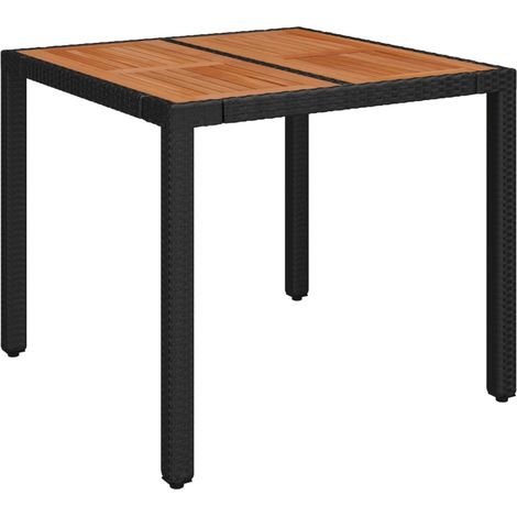 Maison Exclusive - Gartentisch mit Holzplatte Schwarz 90x90x75 cm