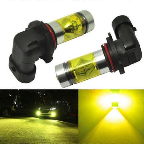 New 2x 9005 H10 9145 3000K Yellow 100W LED Headlight Bulbs Kit-- (1/5)