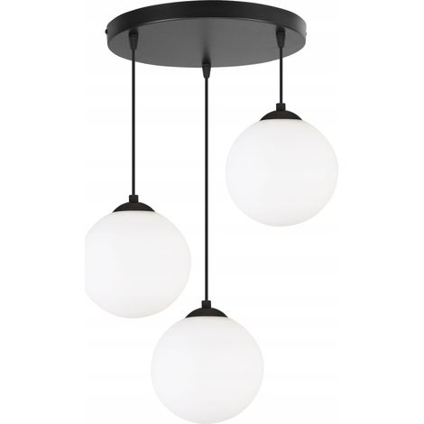 Lámpara de techo colgante, esférica, negra, LED, 15 cm (1/5)
