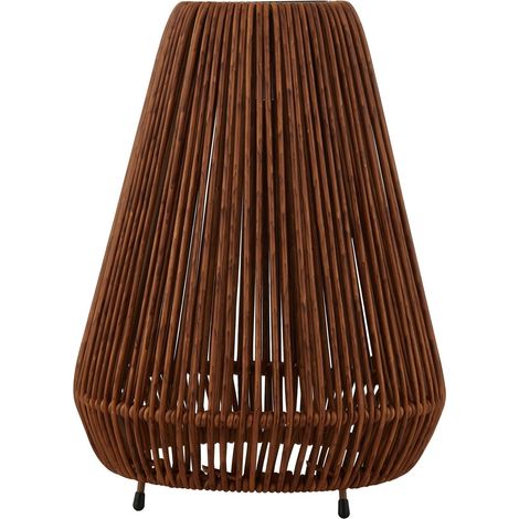 Lindby Lámpara solar exterior 'Amaria' en Marrón de Madera