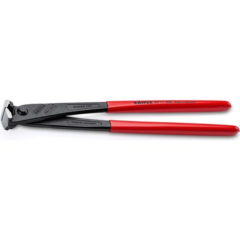 KNIPEX 99 11 300 Tenaglia per ferraioli e cementisti tipo forte a grande forza di taglio rivestiti in resina sintetica atramentata nera 300 mm