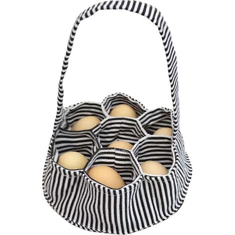 Panier À Œufs - 7 Compartiments Séparés - Pour Poules Canards Et Oies - Toile Douce - Pliable Et Léger - 1 Pièce (1/5)
