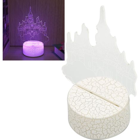 Veilleuse 3D créative à LED sept couleurs avec télécommande tactile, lampe de chevet, lampe de table, cadeau de Noël pour bébé, lampe d'allaitement (1/5)
