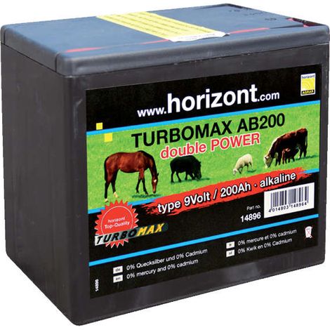 Pile Alcaline 9V - 200AH TURBOMAX AB200 HORIZONT