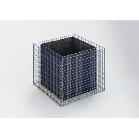 Gabiondeco - Jardinière en Gabion. 100 cm x 80 cm x 100 cm (L x H x P). taille des mailles 5 x 10 cm. Épaisseur des parois 10 cm - Made in Ger... (1/5)