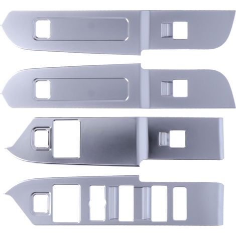 Baguette chromée nacrée pour les interrupteurs du panneau de commande des vitres électriques, compatible avec les Land Rover Defender 2020-2021 (conduite à gauche). (1/5)